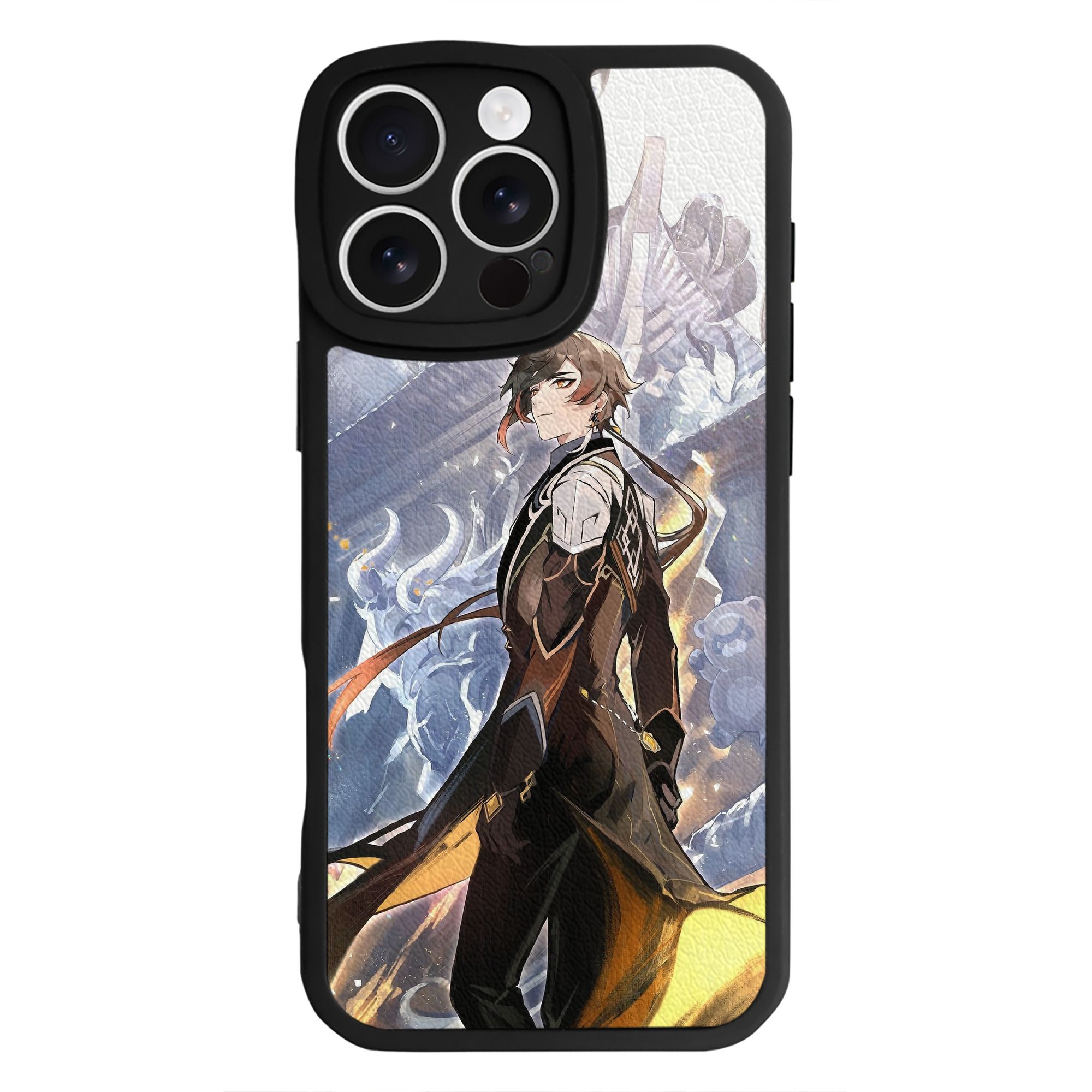 げんし神 genshin 【iPhone 16シリーズ対応】シリコンスマホケース（レザー調） 材質：シリコン